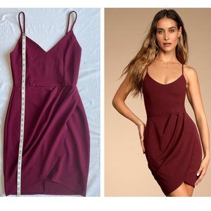 Lulu's Forever Your Girl Bodycon Dress in Wine Red (FREE SHIPPING!!)